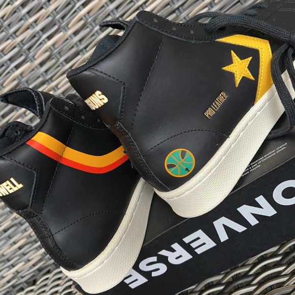 Converse Pro Leather Hi Black/University Gold/White WMNS - Picture 15 of 16